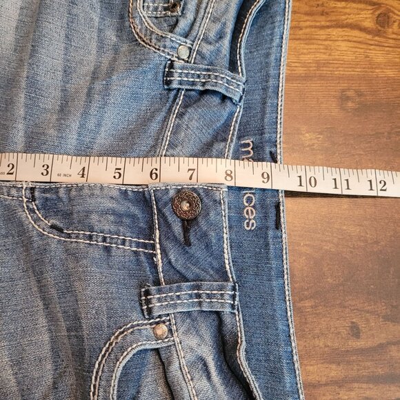 Maurices Jeans Womens 8 Low Rise Capri Thick Stitch Detail Medium Light Wash - Picture 7 of 10
